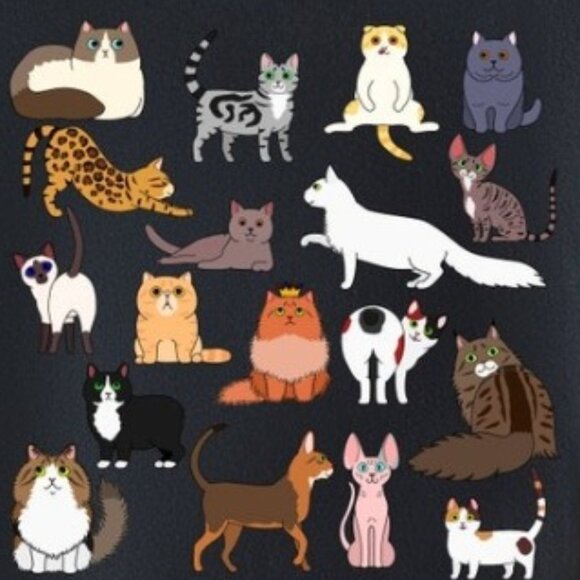 Doodle Cat Theme Shirt, Cottagecore Shirt, Cat Shirt - Picture 2 of 3